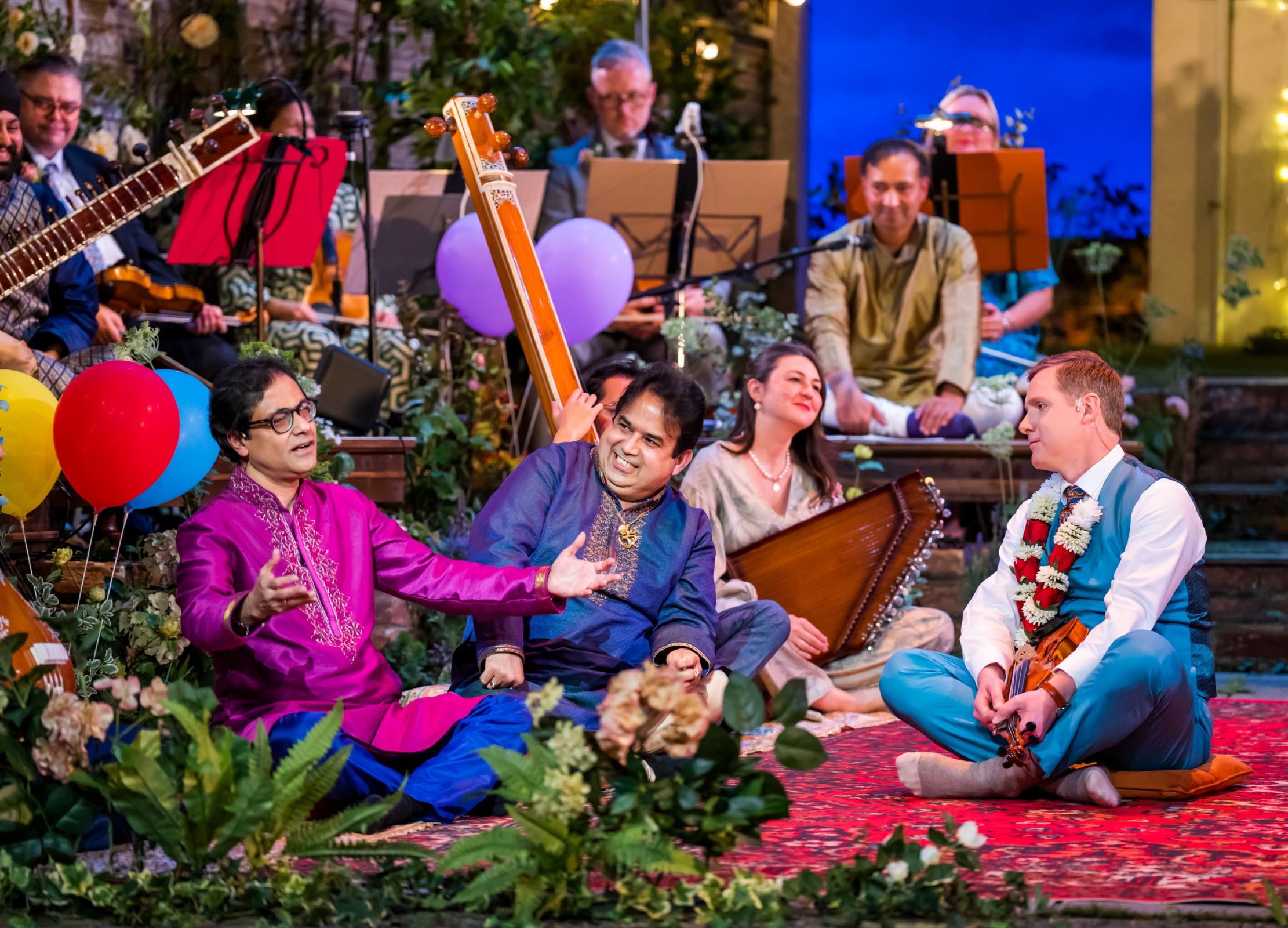 Chiranjeeb Chakraborty, Vijay Rajput, Céline Saout on swarmandal, Nicholas Watts as Orpheus &copy; Tristram Kenton