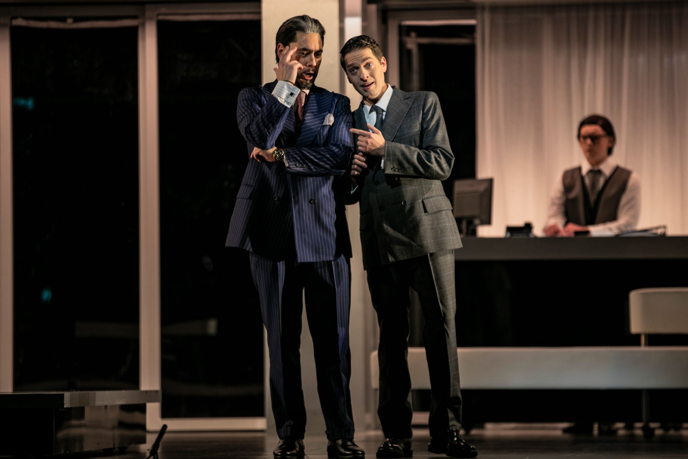 Dionysios Sourbis (Don Giovanni) & Vassilis Kavayas (Don Ottavio) in <i>Don Giovanni</i> © Andreas Simopoulos