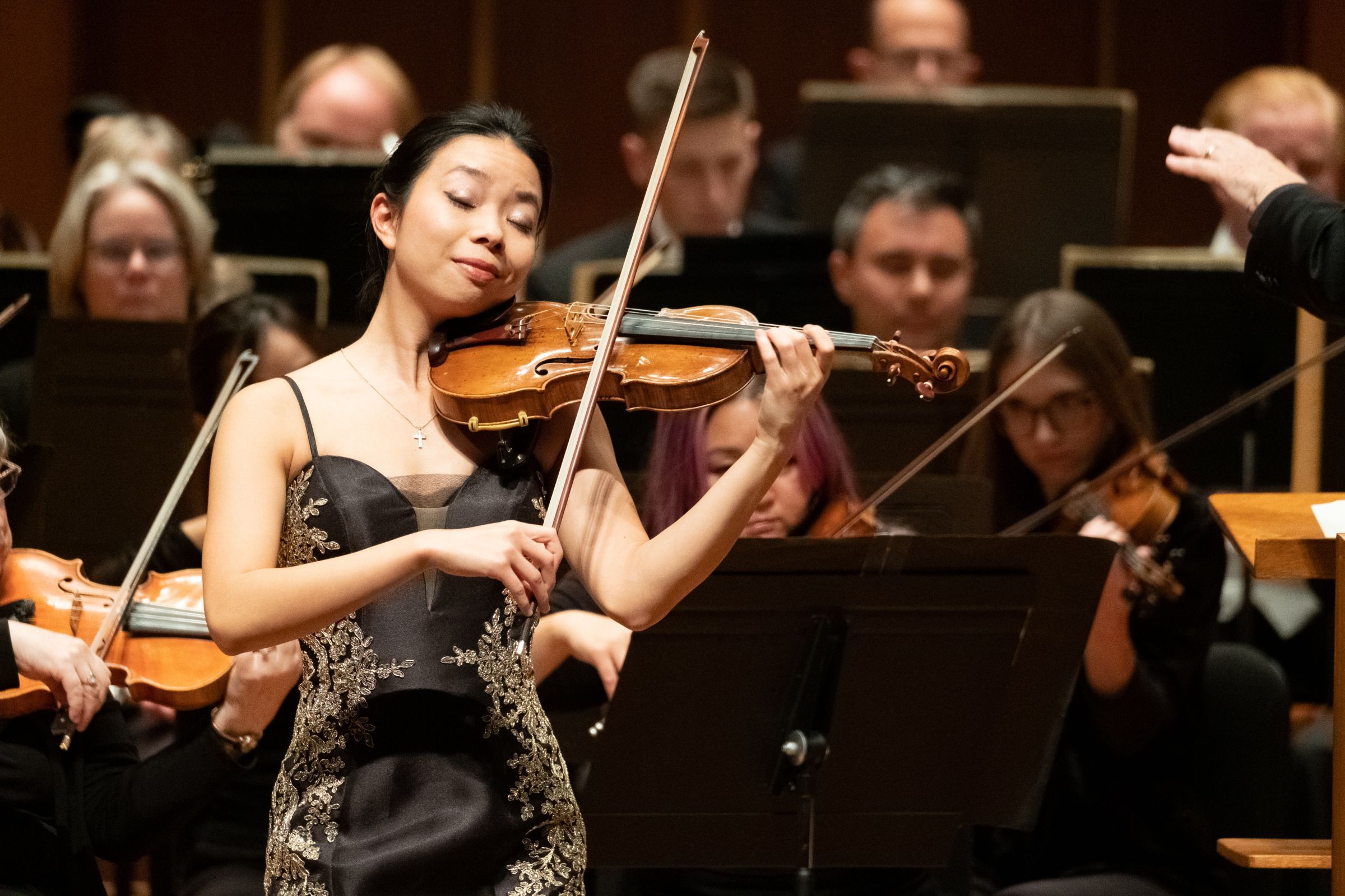 Sirena Huang performs with the Indianapolis Symphony Orchestra in the Finals round &copy; Denis Ryan Kelly, Jr.