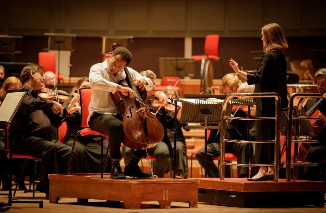 Sheku Kanneh-Mason, Mirga Gražinytė-Tyla and the CBSO &copy; Andrew Fox (Birmingham, October 2022)