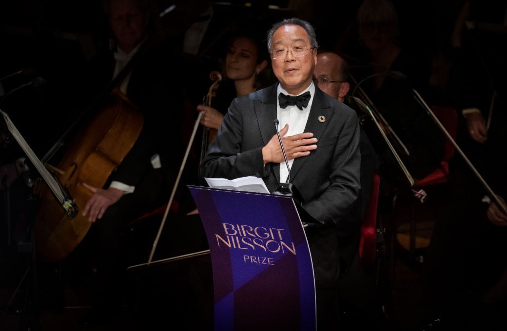 Yo-Yo Ma accepting the Birgit Nilsson Prize © Markus Gårder