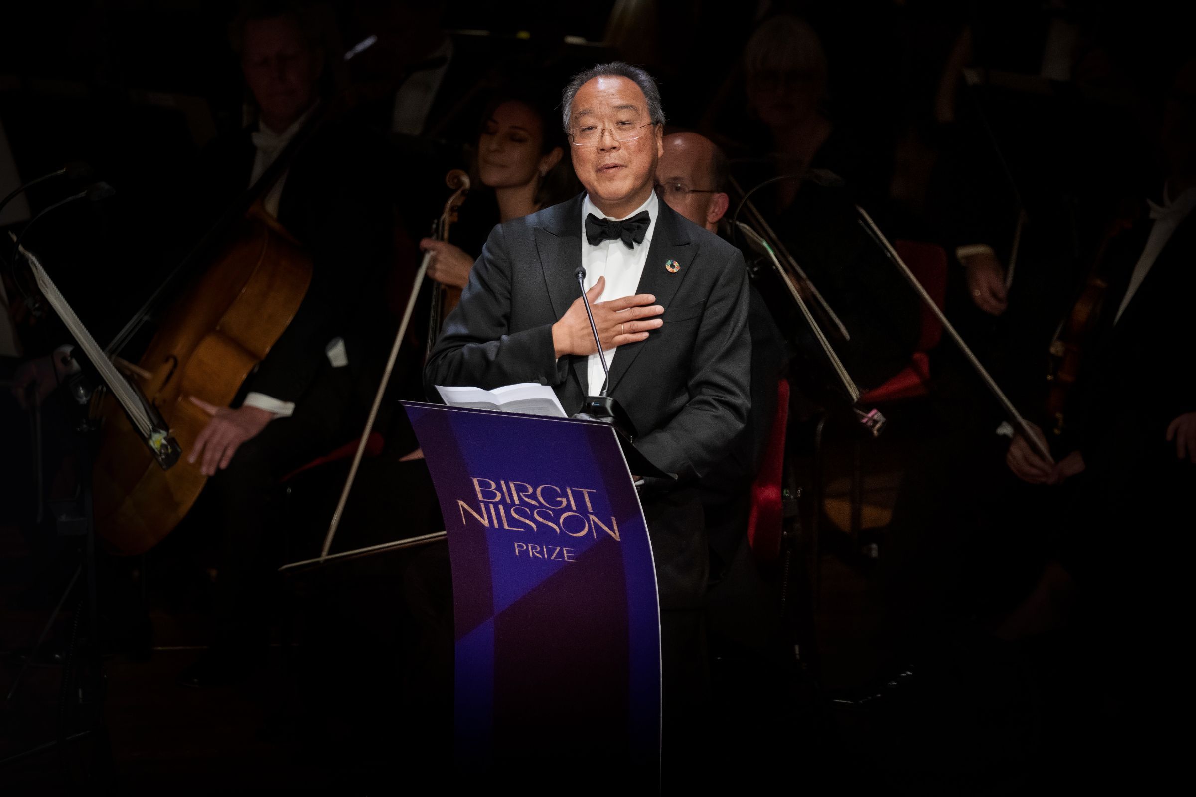 Yo-Yo Ma accepting the Birgit Nilsson Prize &copy; Markus Gårder