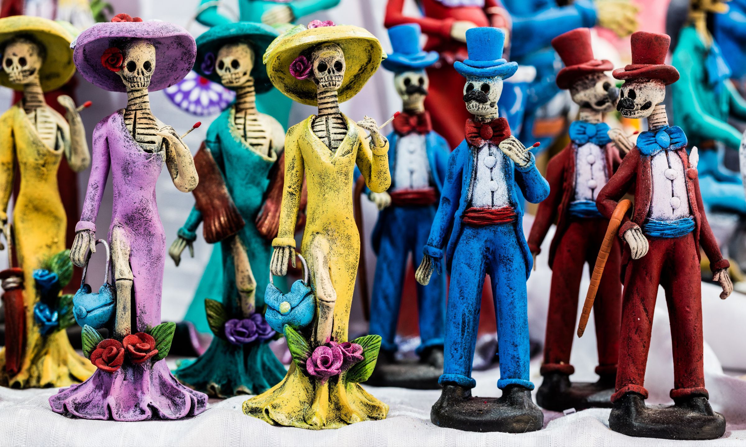 Catrinas of the <i>Día de los Muertos</i>, inspired by the illustrations of José Guadalupe Posada &copy; Tomas Castelazo | Wikimedia Commons