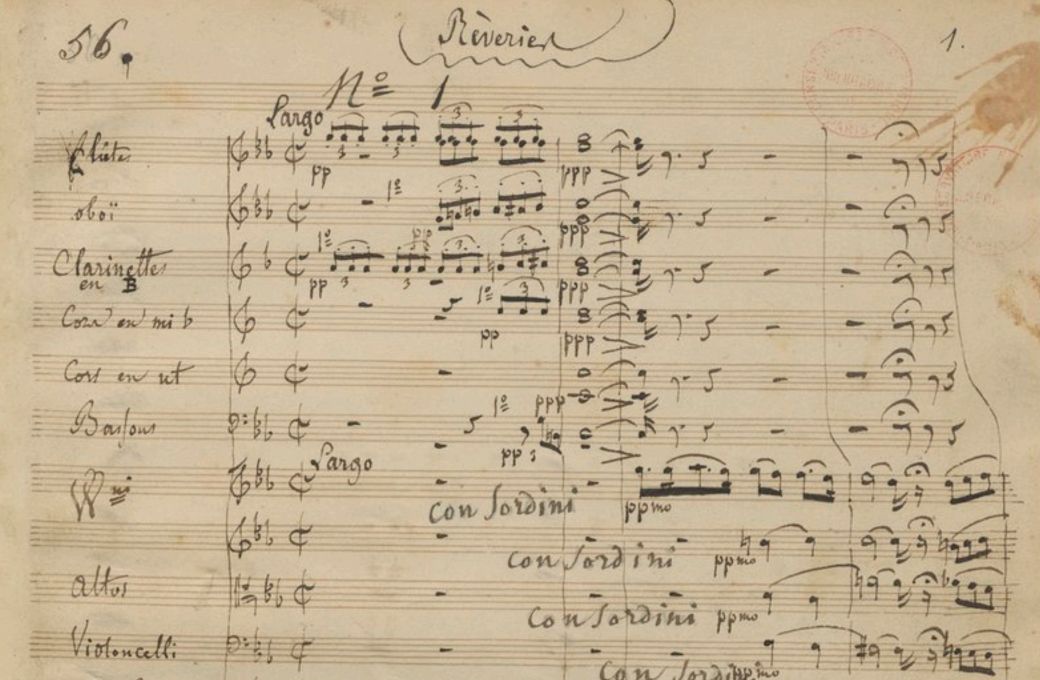 H. Berlioz - Symphonie fantastique manuscript © Public Domain
