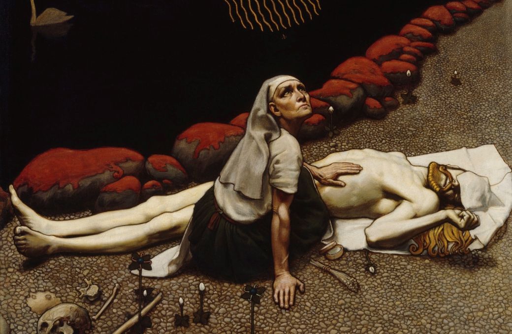 Lemmink&auml;inen's Mother, an 1897 painting by Akseli Gallen-Kallela &copy; Public Domain