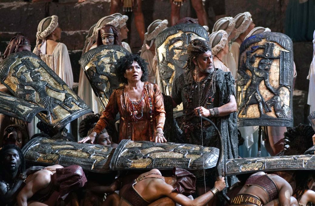 Carlos &Aacute;lvarez (Amonasro) y Krassimira Stoyanova (Aida) &copy; Javier del Real | Teatro Real