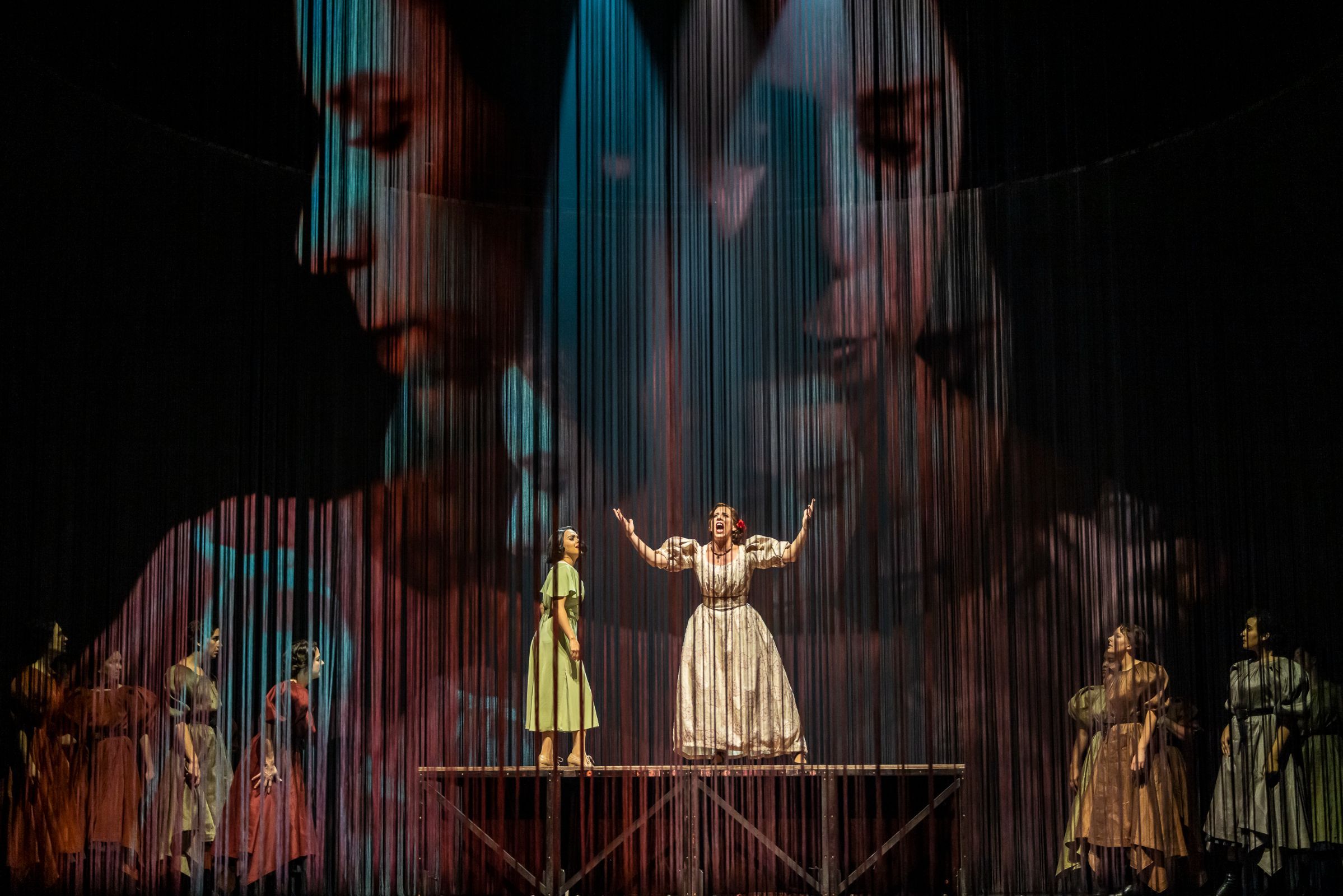 Lauren Fagan (Margarita Xirgu) and Julieth Lozano (Nuria) &copy; James Glossop