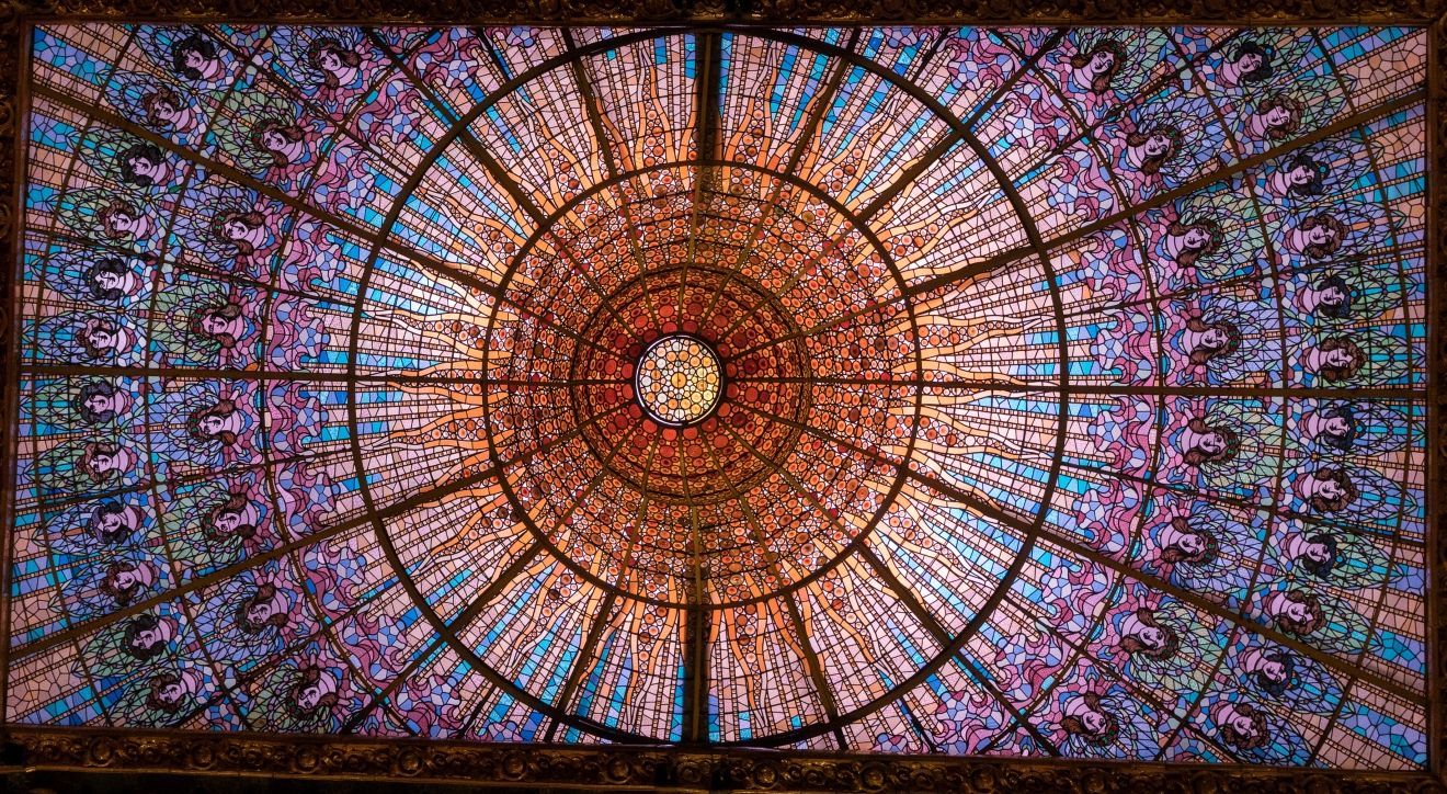 The skylight of Palau de la Musica in the evening light &copy; David Karlin | Bachtrack Ltd