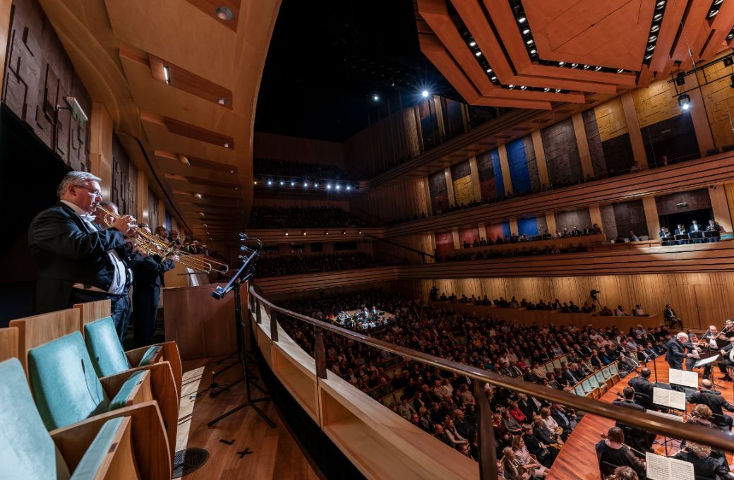 The Hungarian National Philharmonic Orchestra brass &copy; J&aacute;nos Poszt&oacute;s, M&uuml;pa Budapest