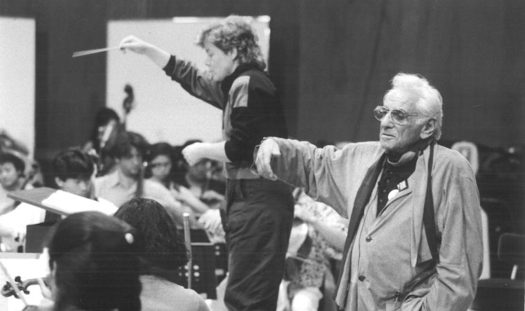 Marin Alsop and Leonard Bernstein &copy; London Symphony Orchestra
