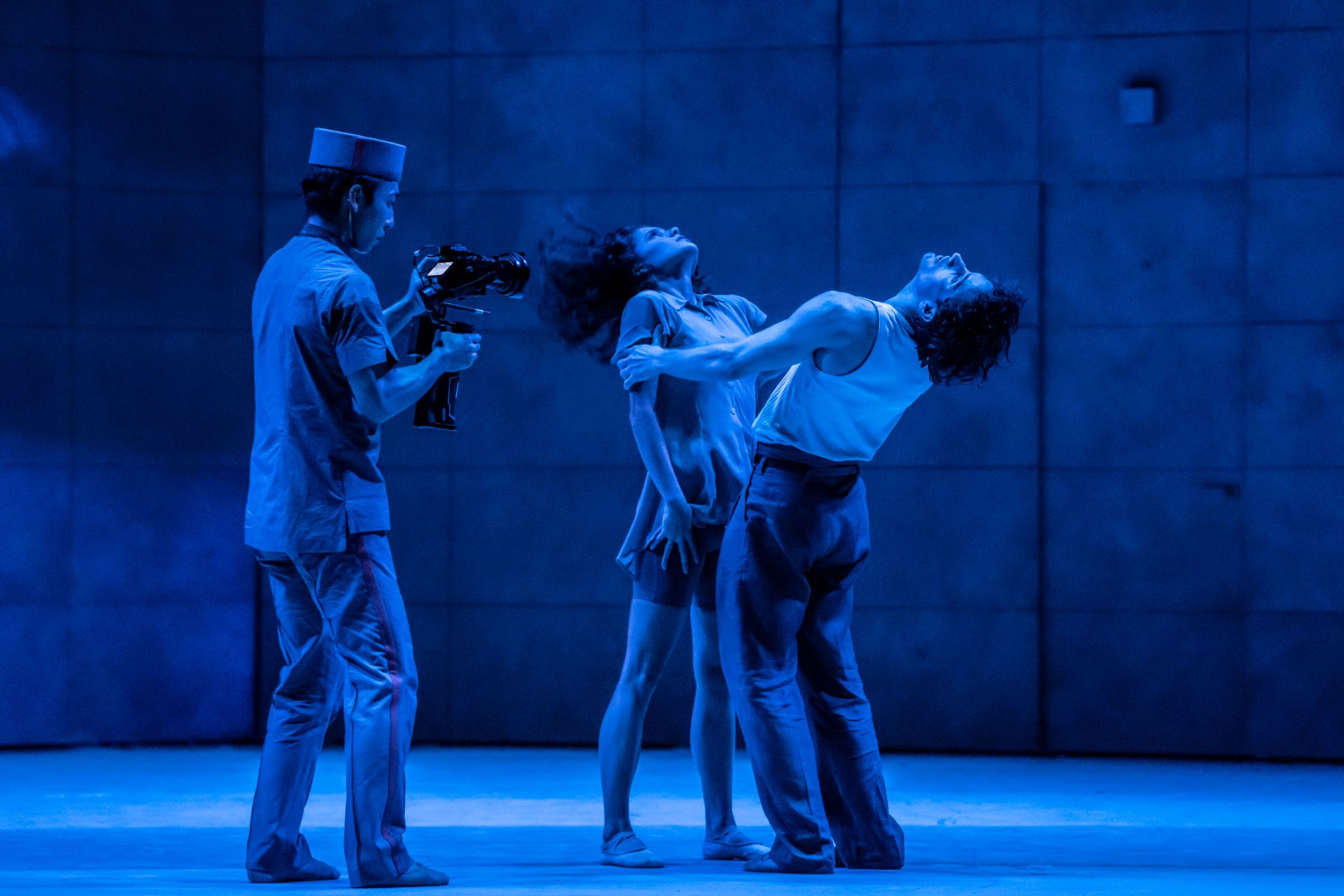 Riku Ito, Sofia Liñares and Javier Rojas in Morgann Runacre-Temple's <i>Hotel</i> &copy; Johan Persson