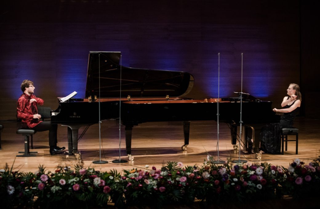 Książek Piano Duo, Chamber category winners IPMC 2021 &copy; Wojciech Grzędziński