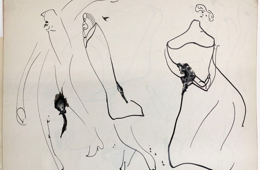 Drawing by Franz Kafka &copy; Public Domain | National Library of Israel