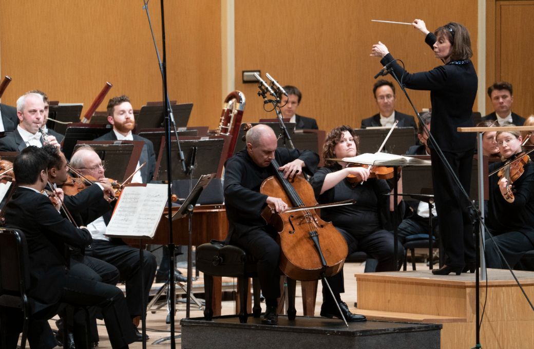 Asier Polo, JoAnn Falletta and the Buffalo Philharmonic Orchestra © Brett Deneve