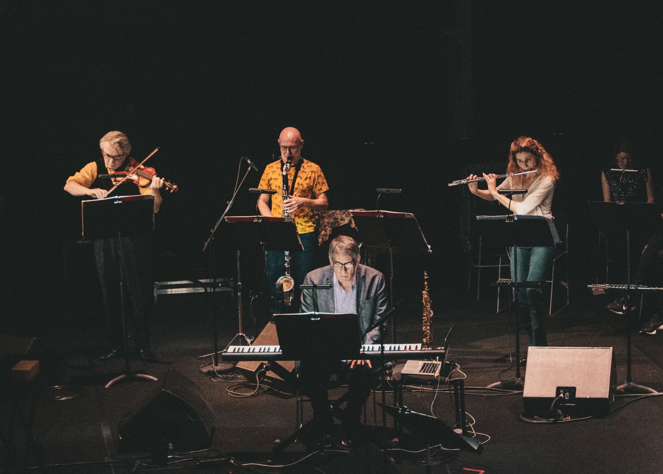 Les musiciens de l'Ensemble Ictus dans <i>Einstein on the Beach</i> &copy; Alex Wallon