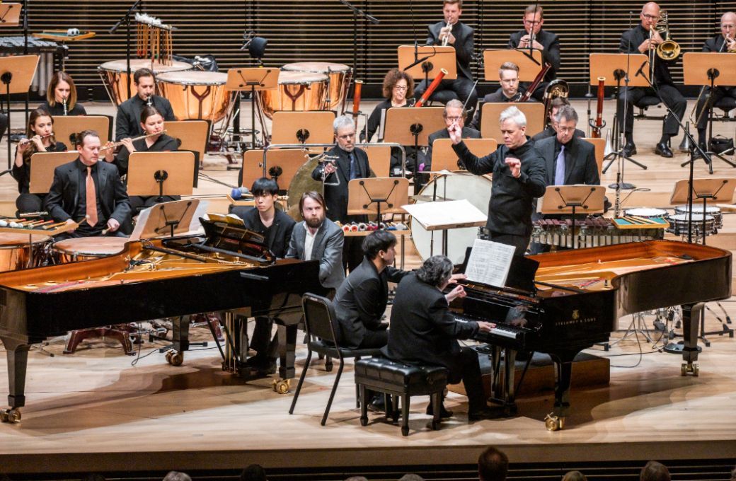 Daniil Trifonov, Sergei Babayan, Hannu Lintu and the New York Philharmonic &copy; Chris Lee