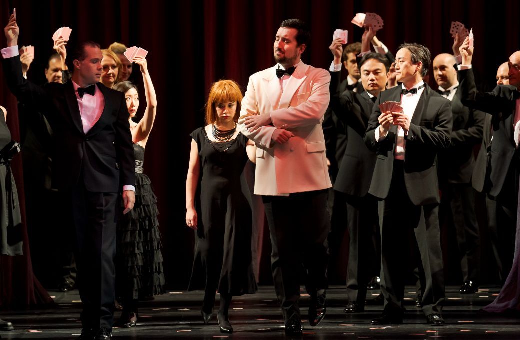 Heather Engebretson (Violetta Valery) und Dariusz Perczak (Baron Douphol) © Werner Kmetitsch