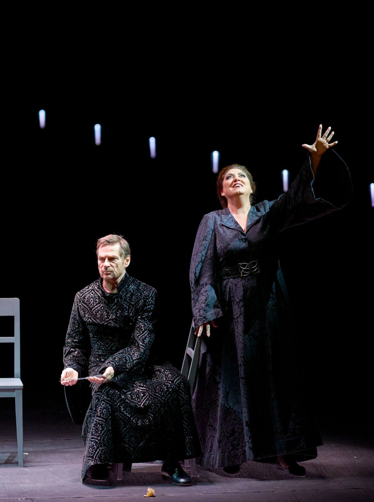 Simon Keenlyside (Macbeth) und Anna Pirozzi (Lady Macbeth) &copy; Wiener Staatsoper | Michael Pöhn