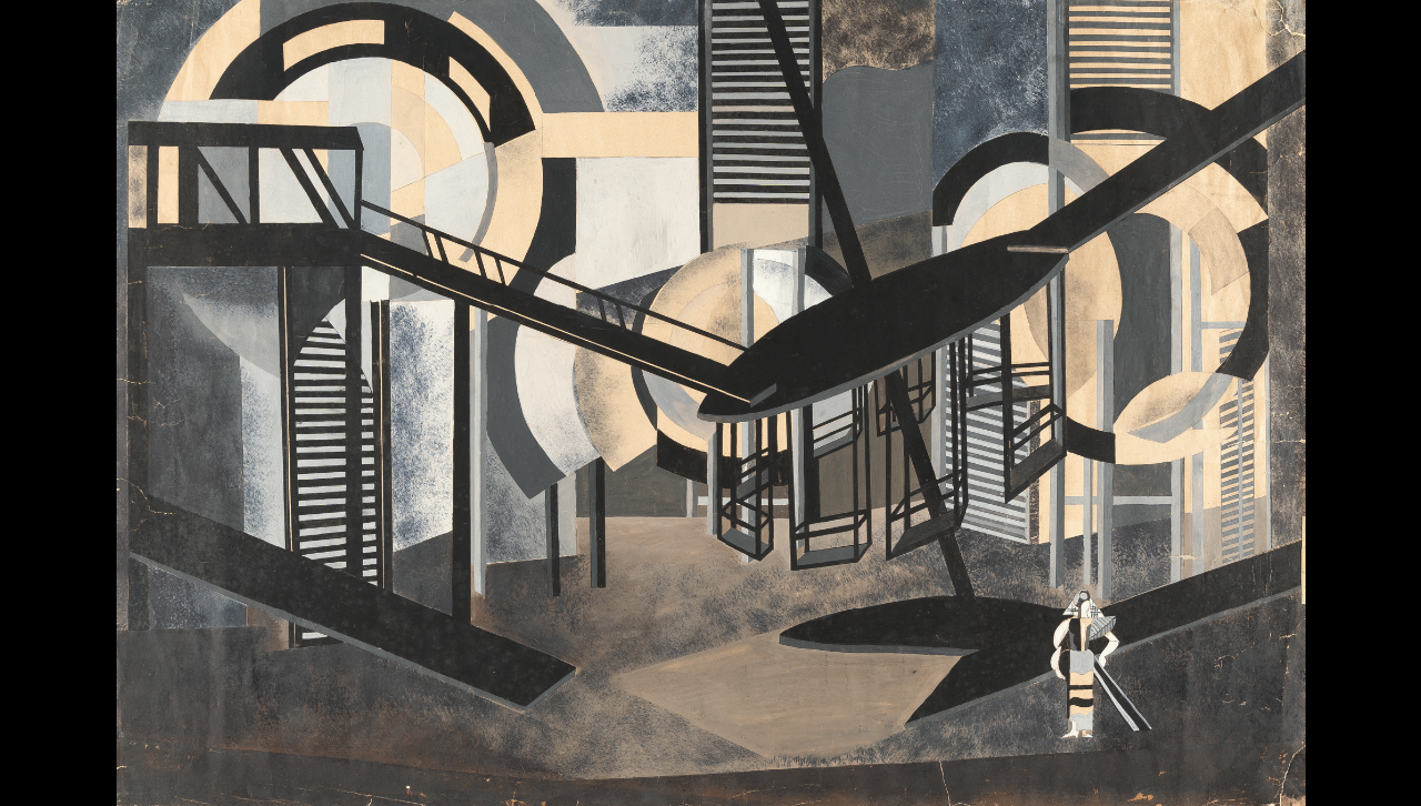 Aleksandra Ekster, backdrop for a production by Alexandre Tairov, Moscow, 1924 &copy; Public Domain | Galerie Le Minotaure