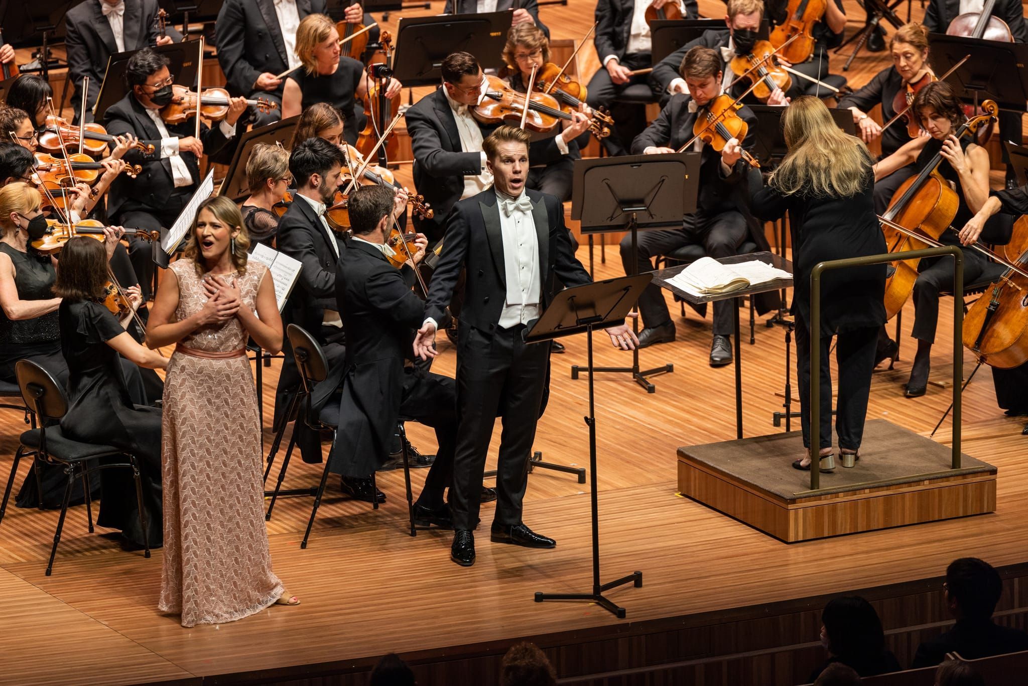 Samantha Clarke (Marzelline) and Nicholas Jones (Jaquino) &copy; Sydney Symphony Orchestra