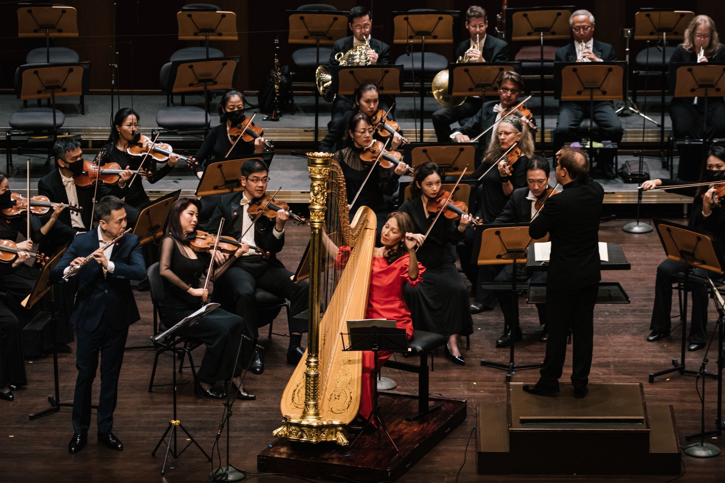Jin Ta, Gulnara Mashurova and Ludovic Morlot &copy; Singapore Symphony Orchestra | Alvin Ho