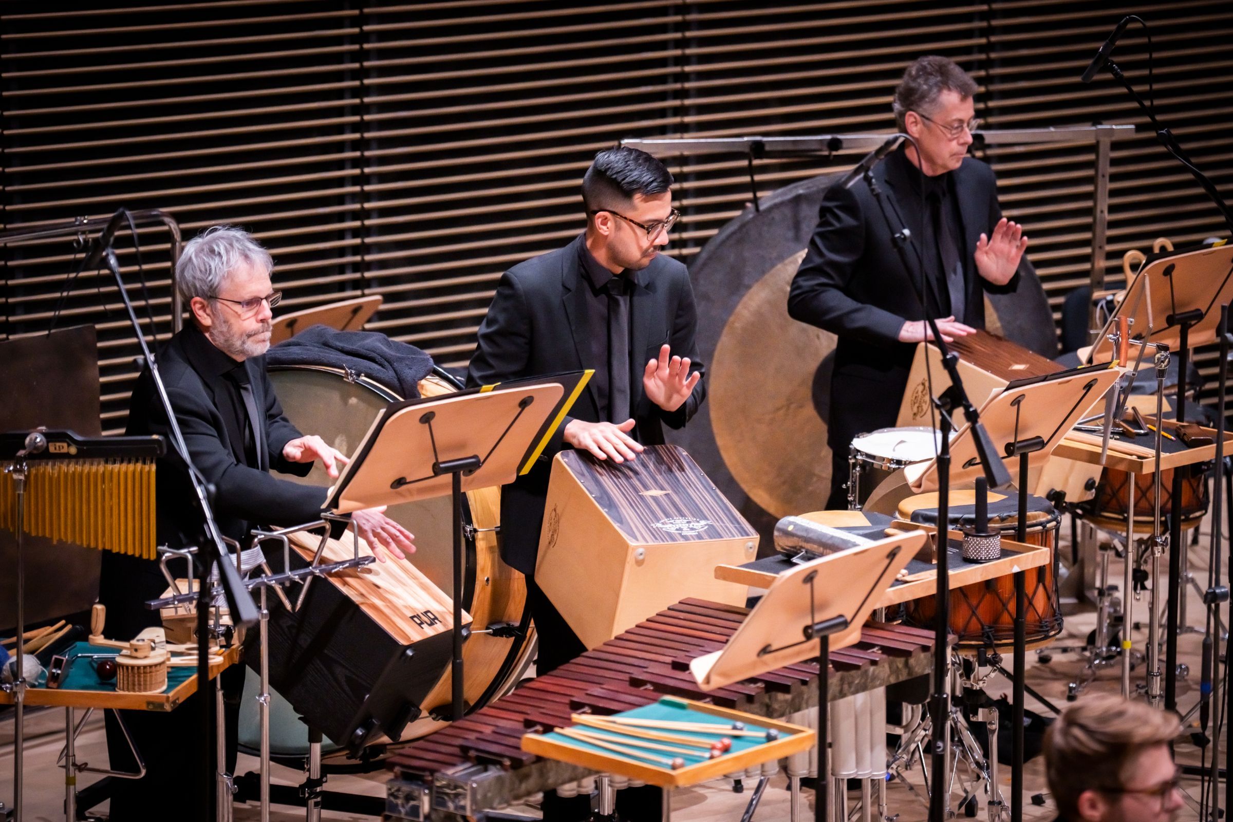 The New York Philharmonic percussion © Chris Lee