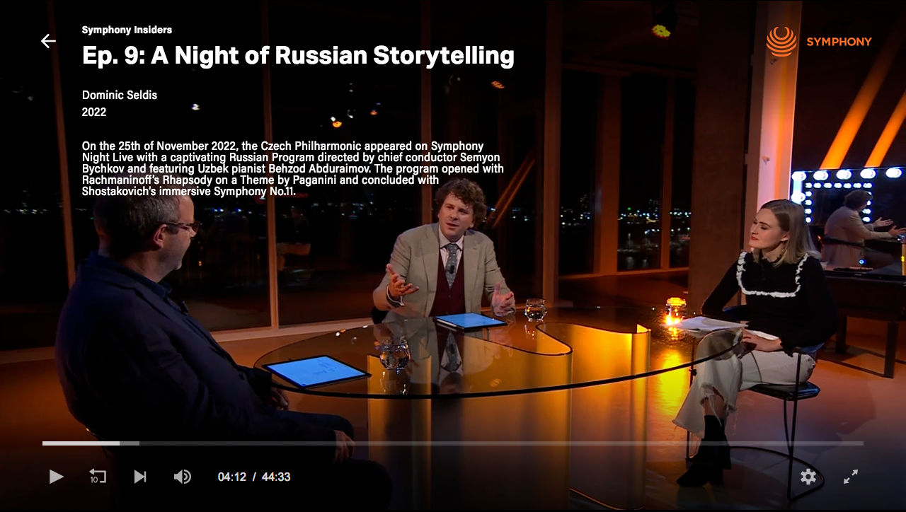 “Symphony Insiders” commentary strand &copy; Symphony Media