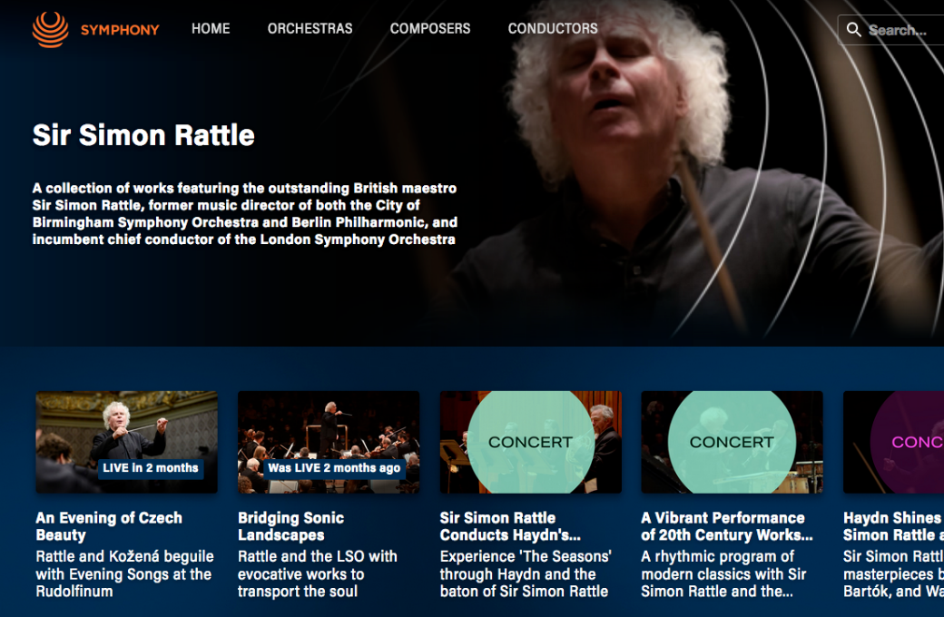 Simon Rattle on Symphony.live &copy; Symphony Media