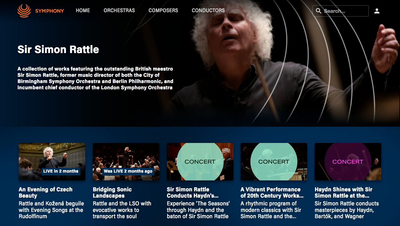 Simon Rattle on Symphony.live &copy; Symphony Media