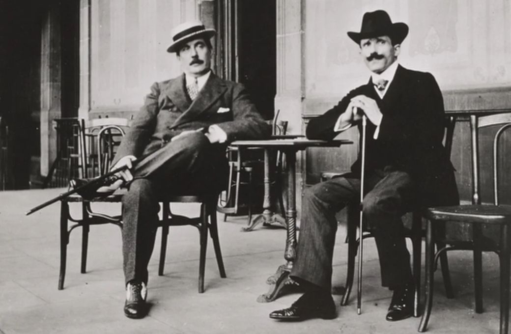 Giacomo Puccini and conductor Arturo Toscanini in 1910 © Public domain