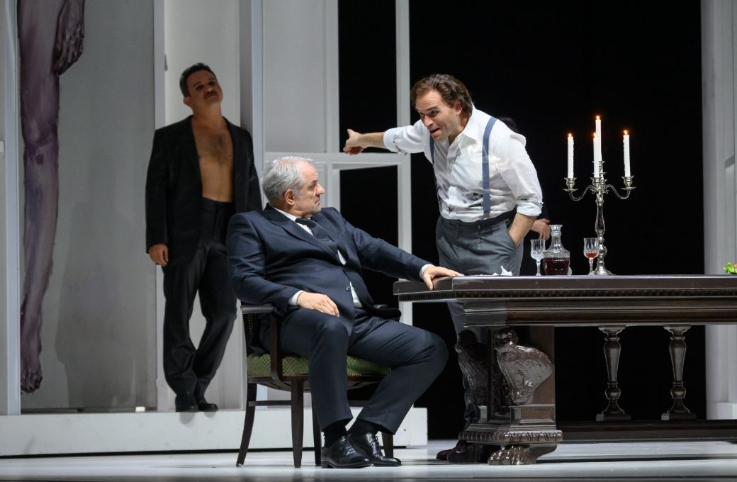 Željko Lučić (Baron Scarpia) y Michael Fabiano (Mario Cavaradossi) &copy; A. Bofill | Gran Teatre del Liceu