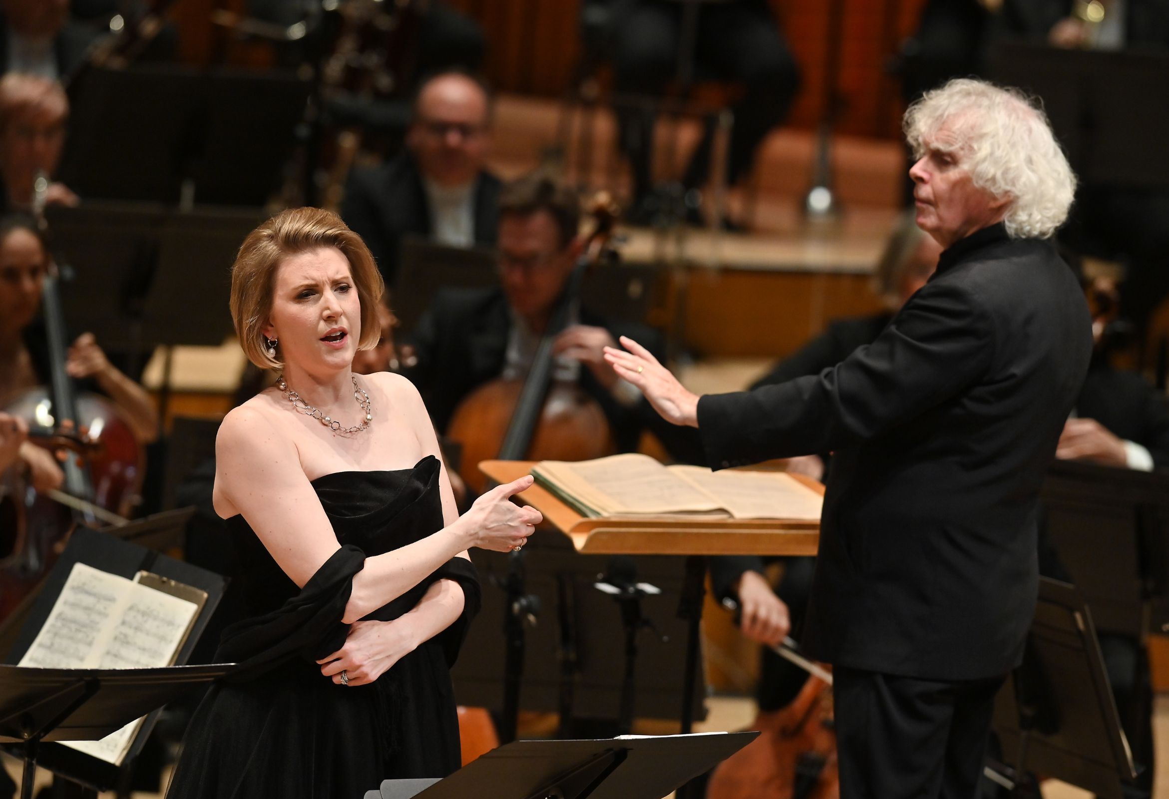 Amanda Majeski and Sir Simon Rattle &copy; LSO | Mark Allan