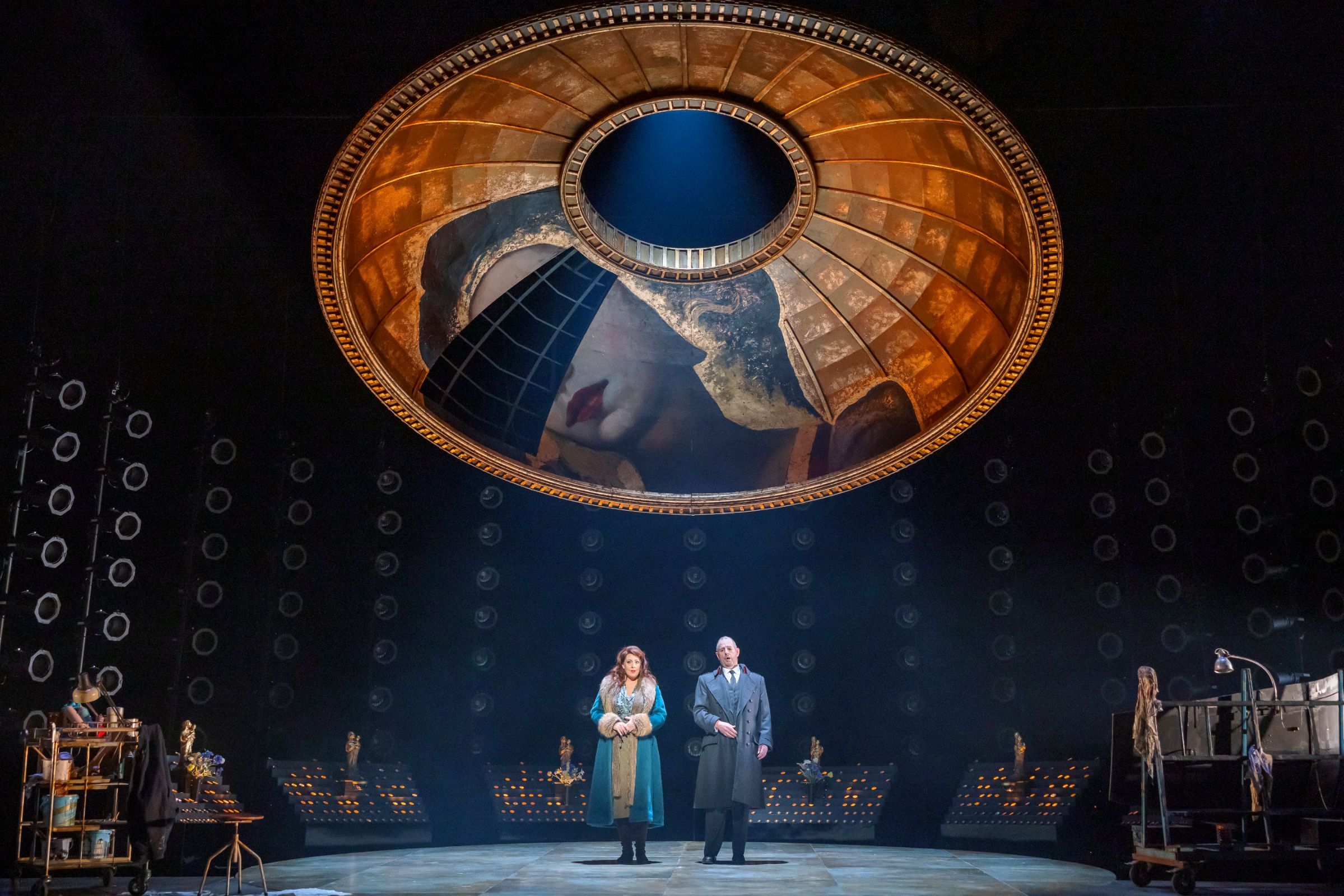 Giselle Allen (Tosca) and Robert Hayward (Scarpia) &copy; James Glossop