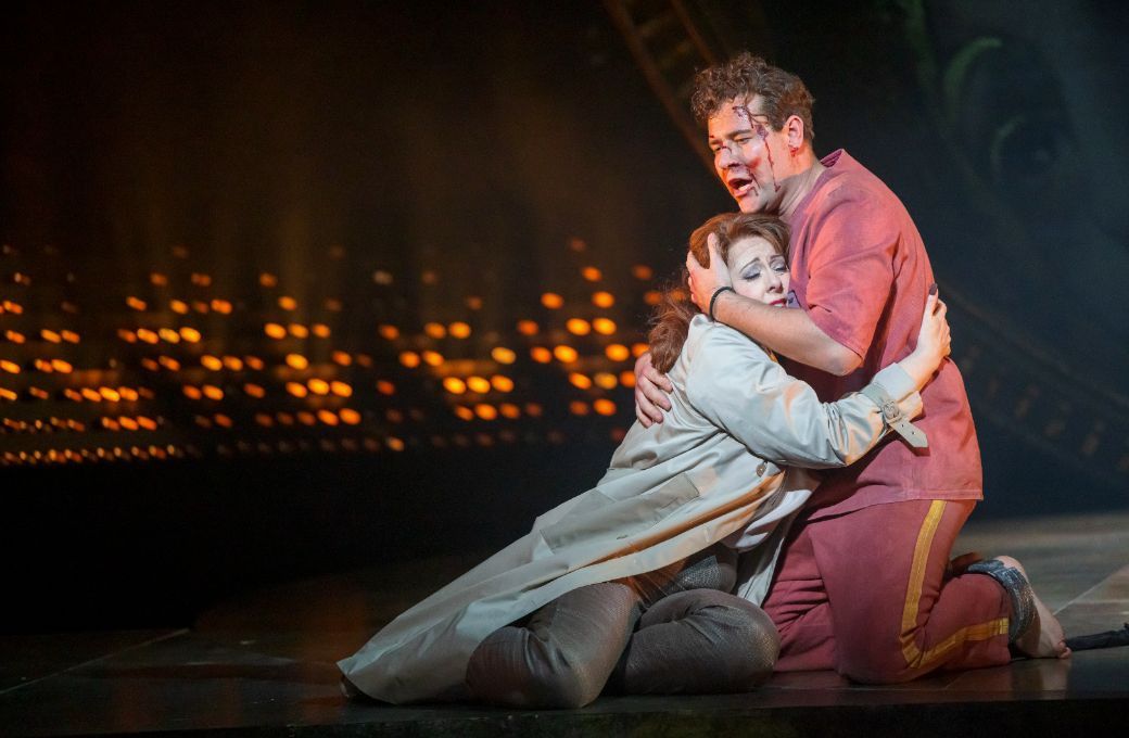 Giselle Allen (Tosca) and Mykhailo Malafii (Cavaradossi) &copy; James Glossop