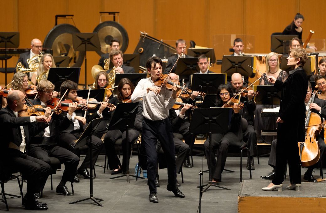 Stefan Jackiw y Anja Bihlmaier en el Palacio de la Ópera © Orquesta Sinfónica de Galicia