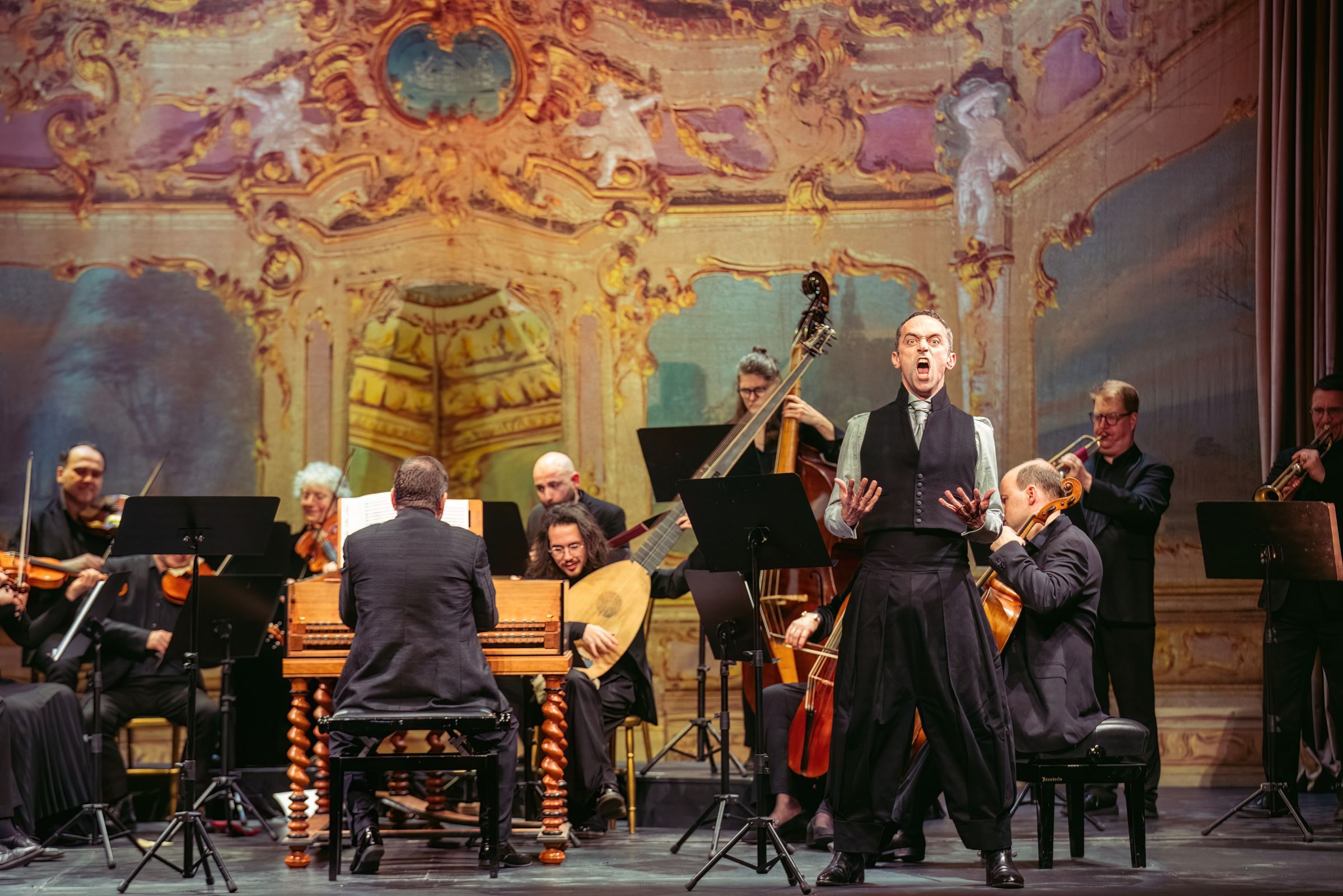 Steven Devine, Trevor Bowes und das Orchestra of the Age of Enlightenment &copy; Elisa Von Brockdorff | Valletta Baroque Festival