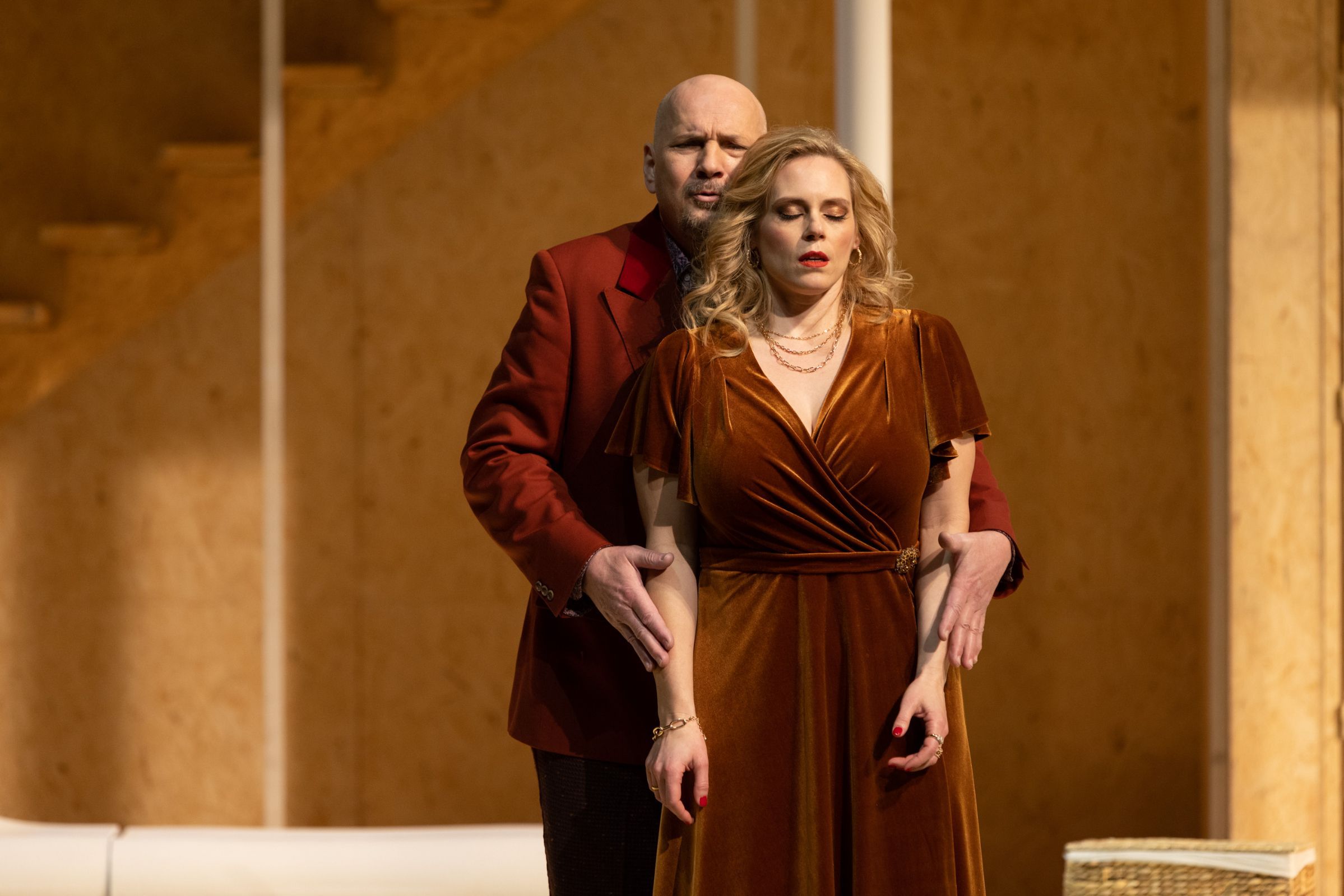 Claudio Otelli (Falstaff) und Emily Newton (Alice Ford) &copy; Pedro Malinowski