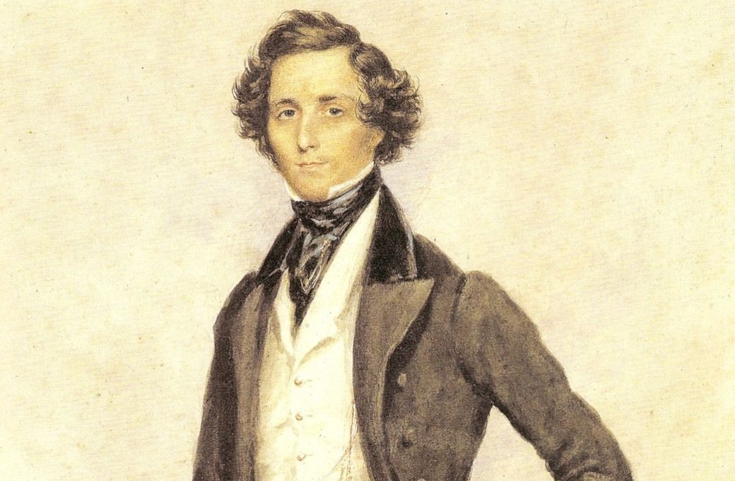 Felix Mendelssohn, aquarelle by James Warren Childe (1830) © Public domain