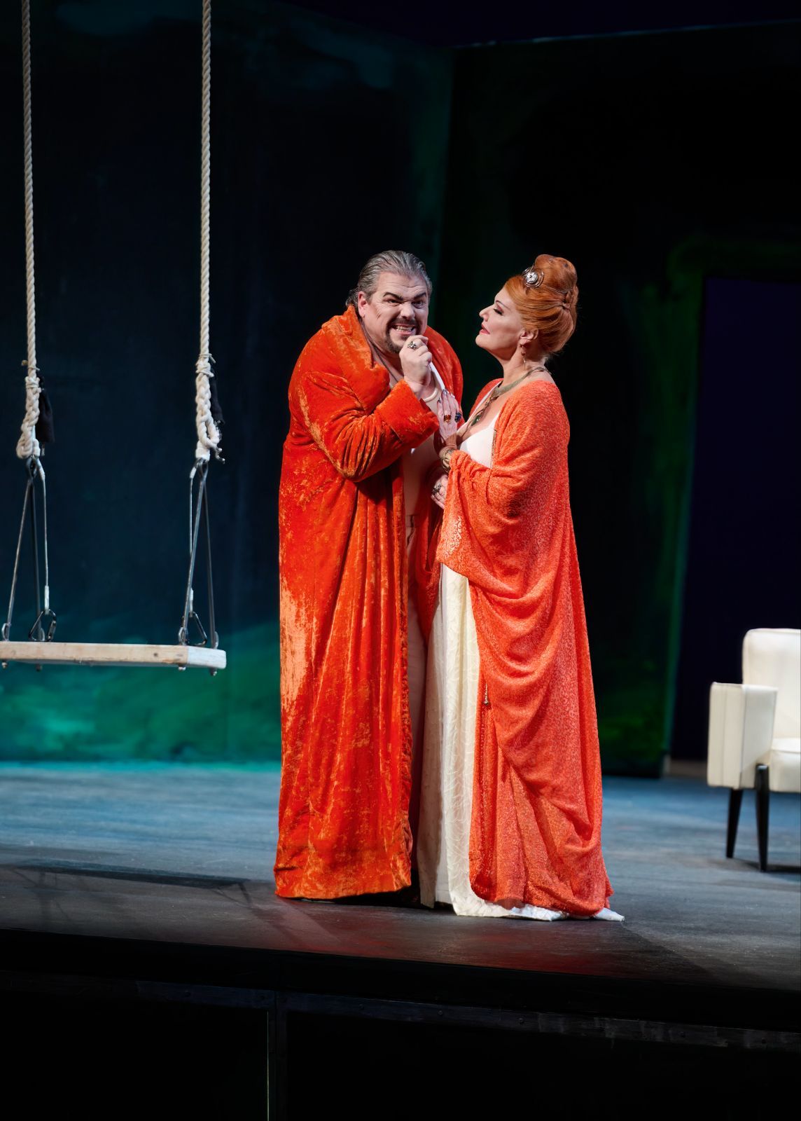 Michael Schade (Herodes) and Karita Mattila (Herodias) © Michael Cooper