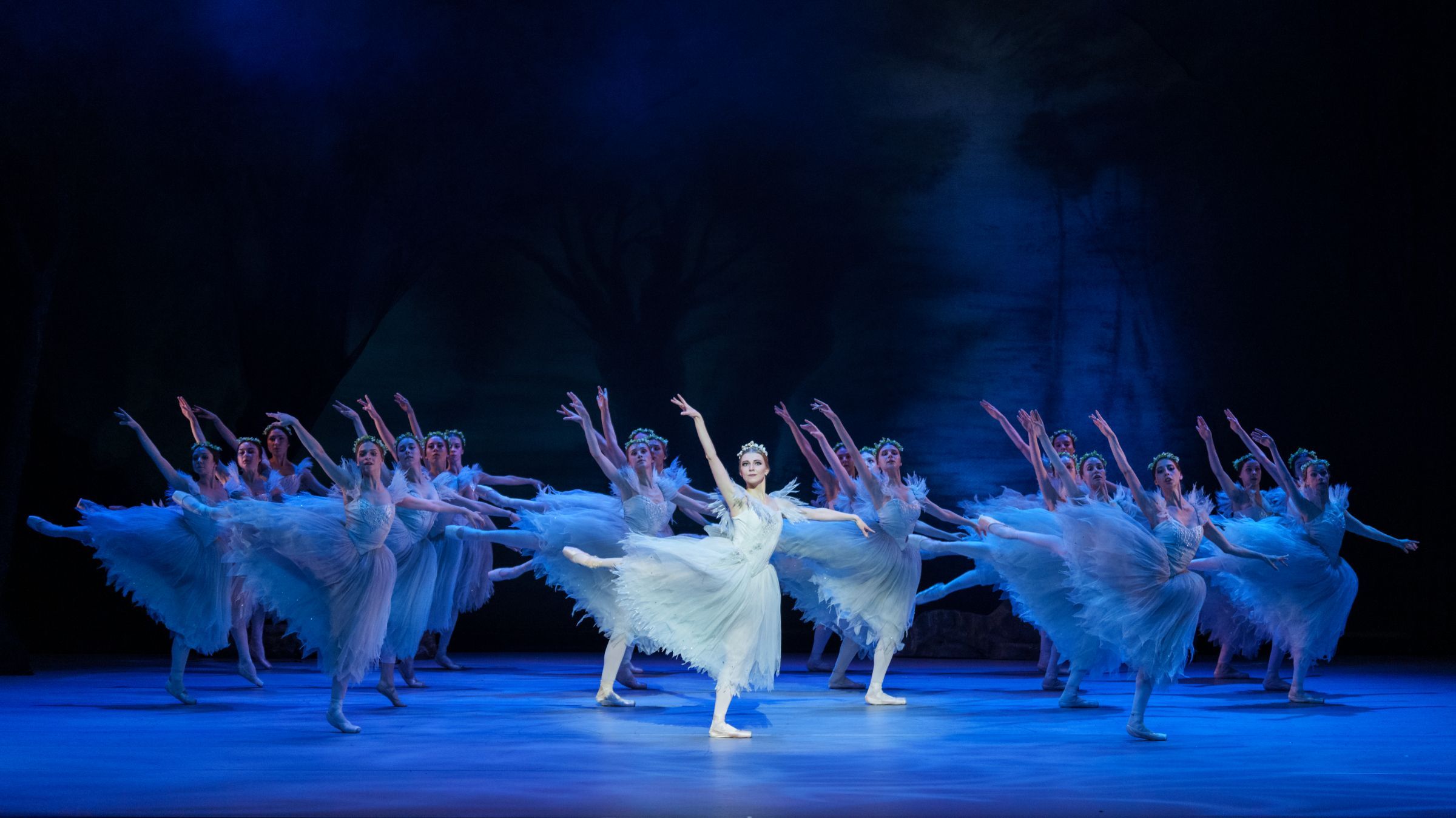 United Ukrainian Ballet in <i>Giselle</i> Act 2 with Elizaveta Gogidze as Myrtha © Altin Kaftira
