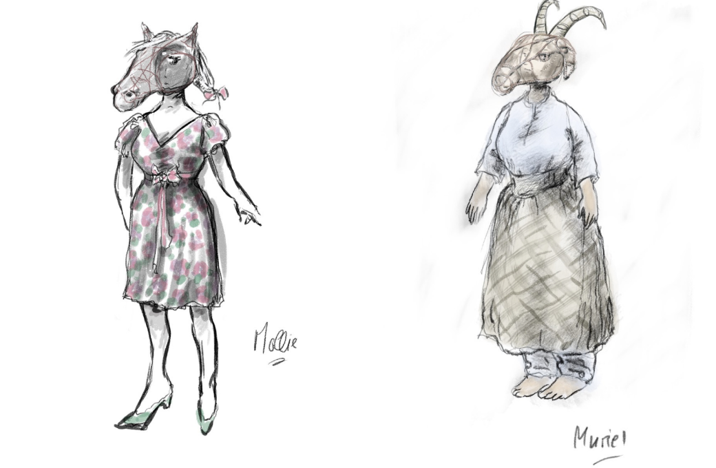 Costume designs for Mollie and Muriel &copy; Klaus Bruns