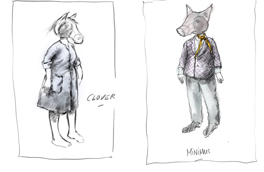 Costume designs for Clover and Minimus &copy; Klaus Bruns