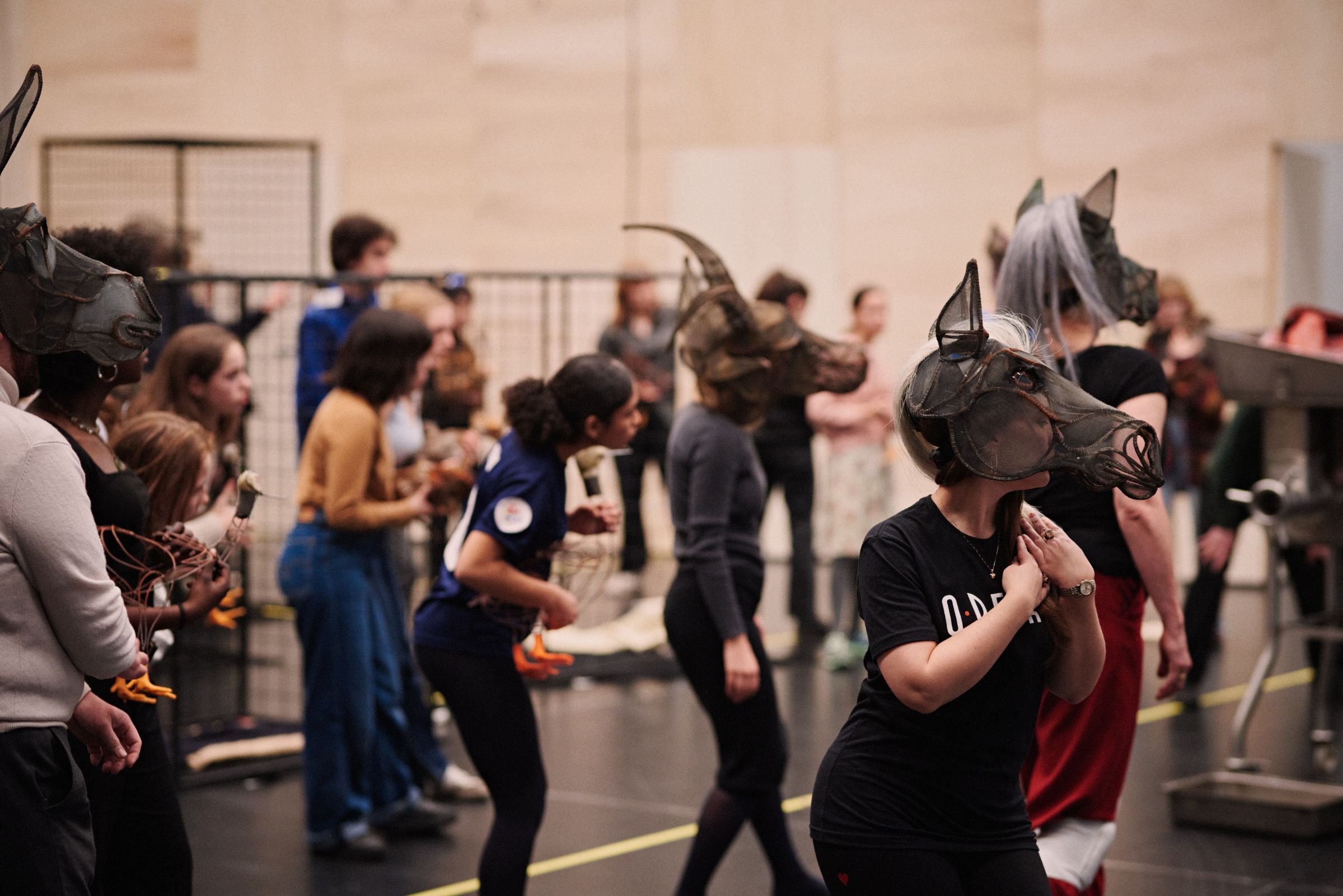 Chorus in their masks &copy; Milagro Elstak