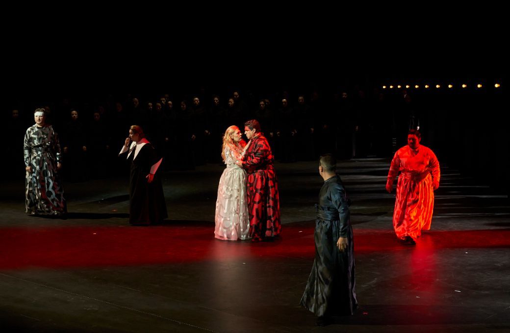 F. Pio Galasso, Gemma Coma-Alabert, Sondra Radvanovsky, Luca Salsi, Erwin Schrott, Fabi&aacute;n Lara &copy; David Ruano | Gran Teatre del Liceu