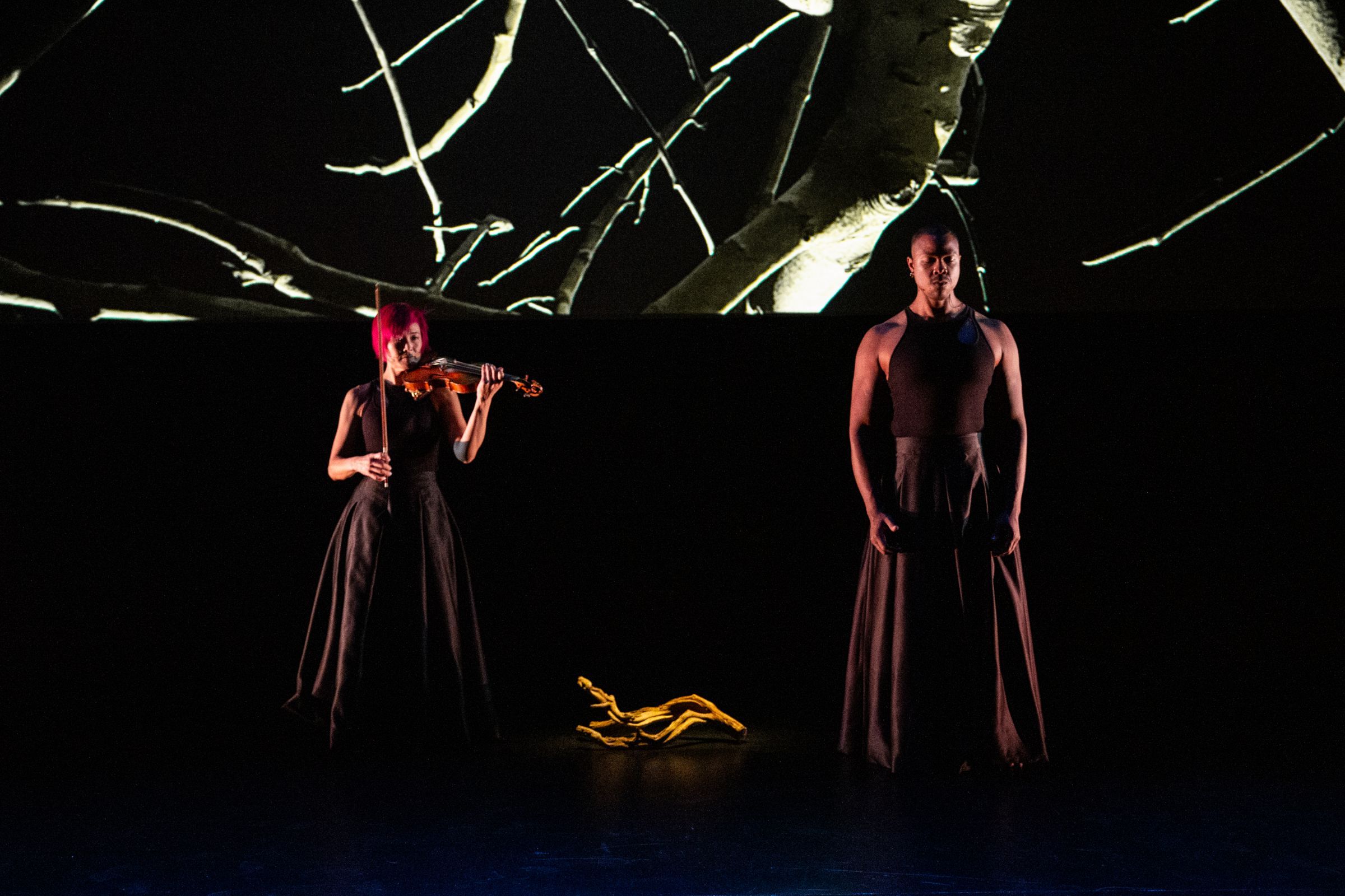 Jennifer Koh and Davóne Tines at Brooklyn Academy of Music &copy; Ellen Qbertplaya