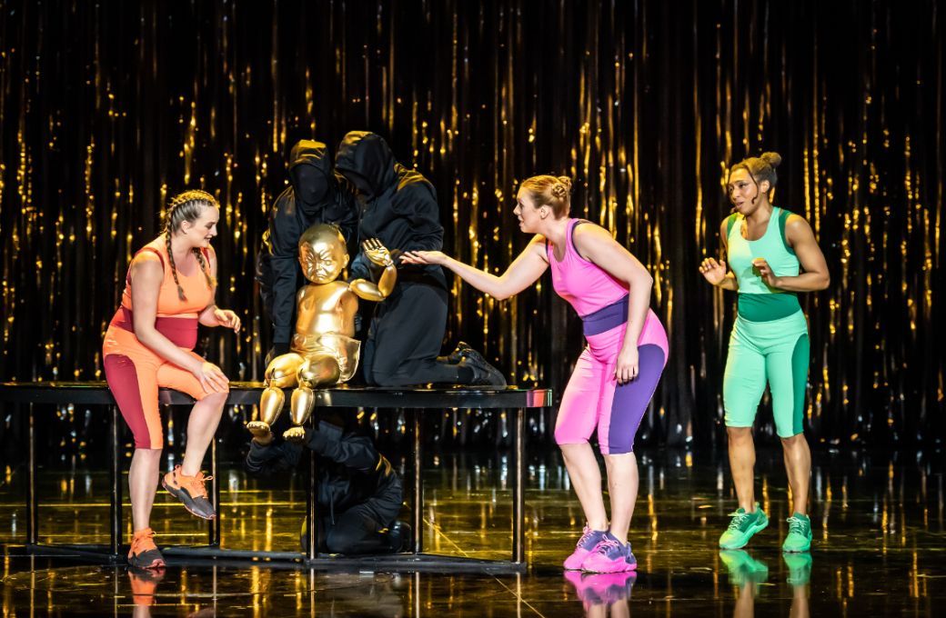 Eleanor Dennis (Woglinde), Katie Stevenson (Flosshilde) and Idunnu Münch (Wellgunde) &copy; English National Opera | Marc Brenner