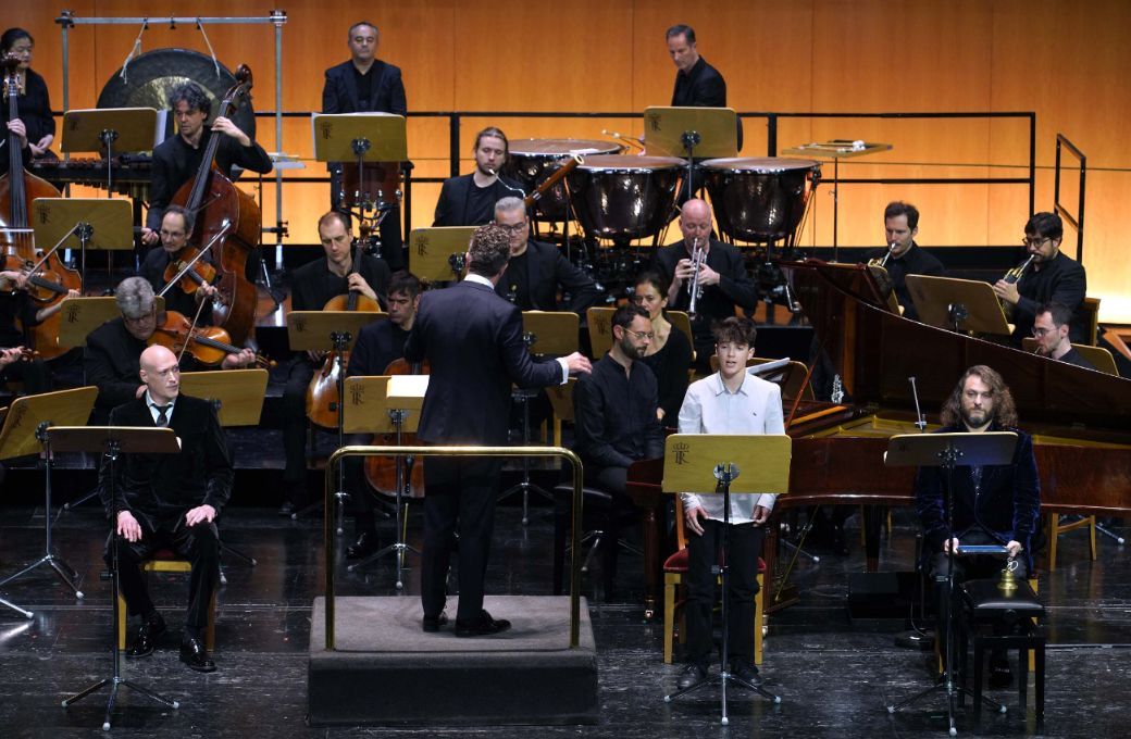 Jos&eacute; A. L&oacute;pez, Pablo Heras-Casado, Benjamin Alard, H&eacute;ctor L&oacute;pez de Ayala, Airam Hern&aacute;ndez y la MCO &copy; Javier del Real | Teatro Real