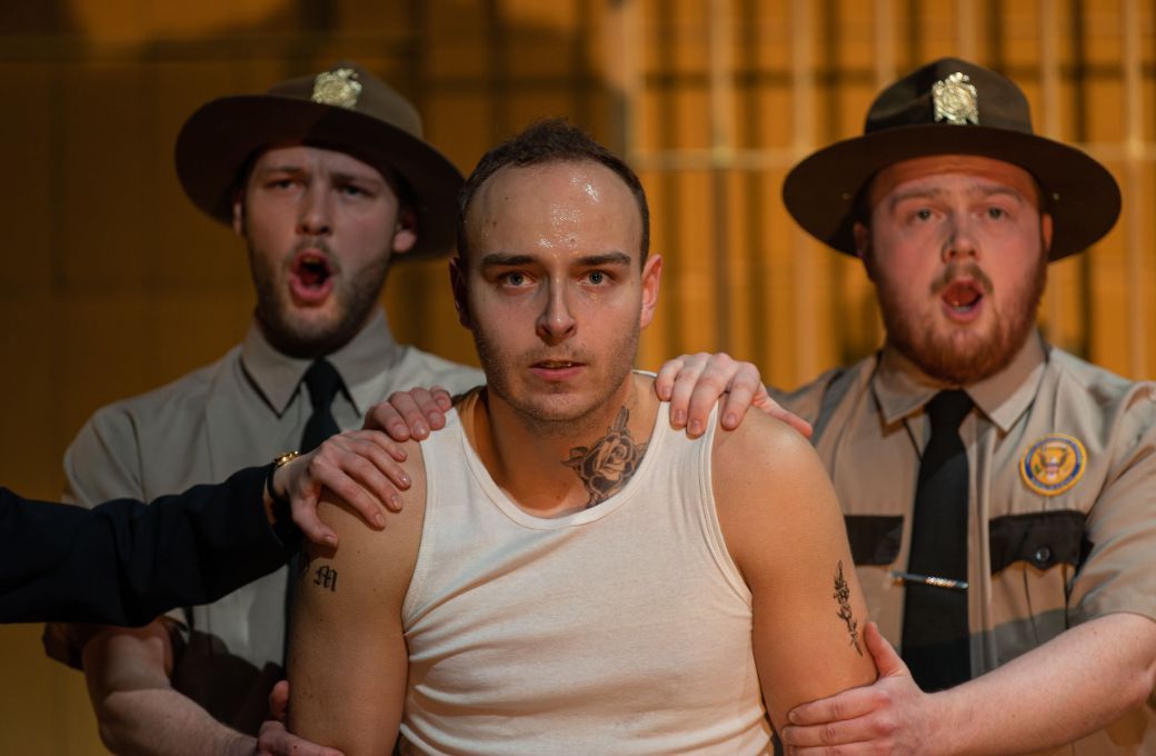 Michael Lafferty-Smith (Joseph), Jacob Harrison and Emyr Lloyd Jones (Guards) &copy; David Monteith