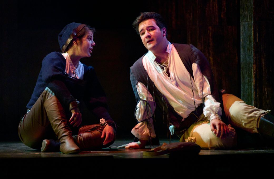 Katie Coventry (Orsini) and Thomas Elwin (Gennaro) &copy; Richard Hubert Smith