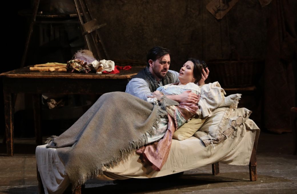 Freddie De Tommaso (Rodolfo) and Marina Rebeka (Mim&igrave;) &copy; Brescia &amp; Amisano | Teatro alla Scala